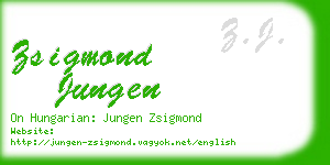 zsigmond jungen business card